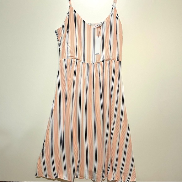 BB Dakota Lilla Striped Mini Sundress Size 12 - Picture 2 of 11